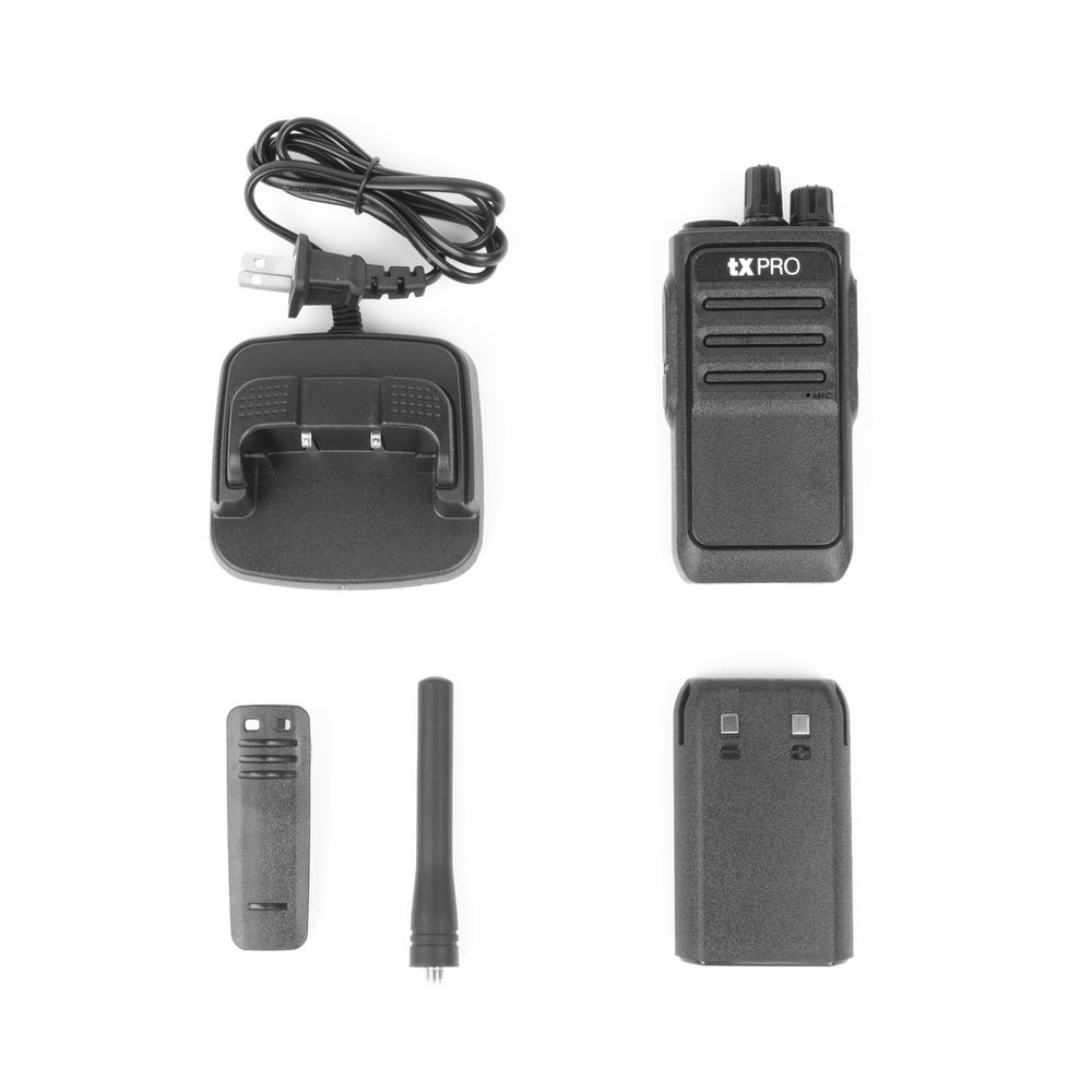 Par Radios Portátiles Analógicos UHF 400-470 MHz / 2W / 16 Canales / Preconfigurados / Listos para Usar