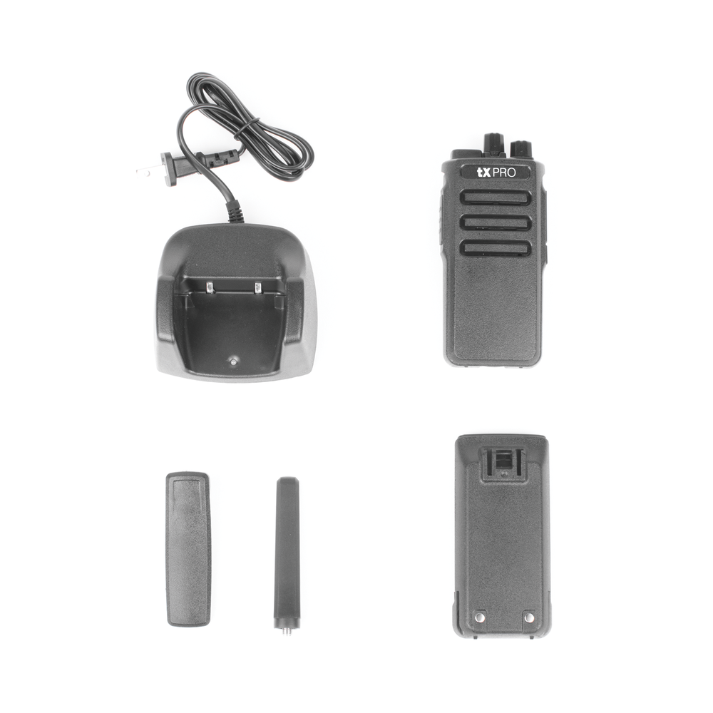Radio Portátil Analógico UHF 400-470 MHz / 5W / 16 Canales / Scrambler / Batería 2500 mAh / VOX