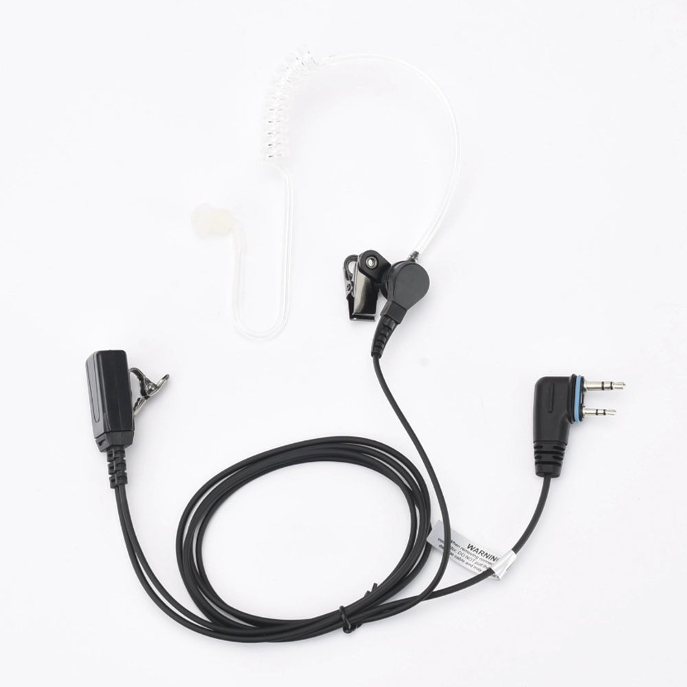 Micrófono - audífono de tubo acústico transparente de grado médico con conector de dos pines para ICOM