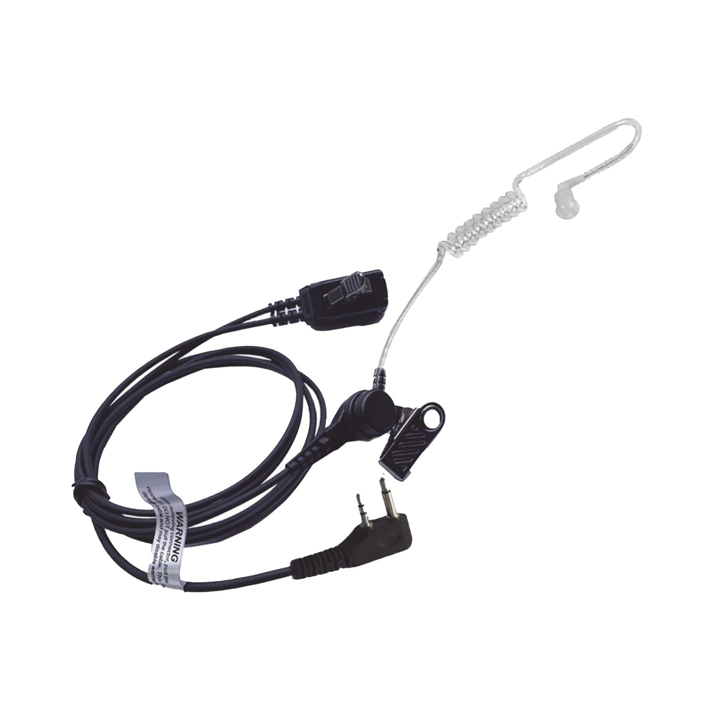 Micrófono - audífono de tubo acústico transparente de grado médico con conector de dos pines para ICOM