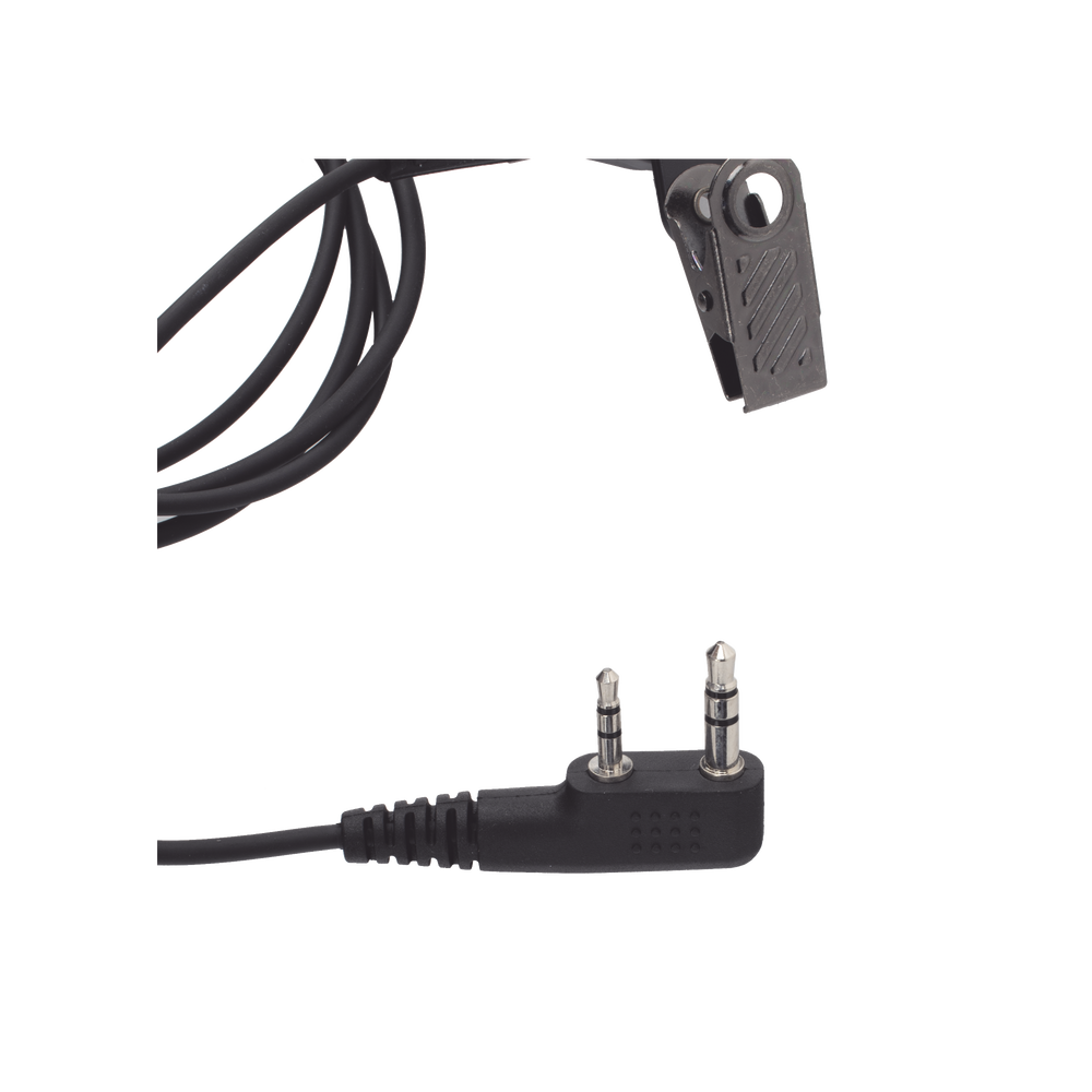 Micrófono - audífono de tubo acústico transparente de grado médico con conector de dos pines para KENWOOD Y TXPRO