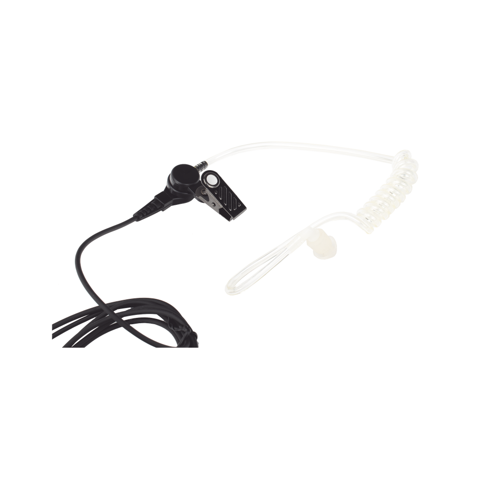 Micrófono - audífono de tubo acústico transparente de grado médico con conector de dos pines para KENWOOD Y TXPRO