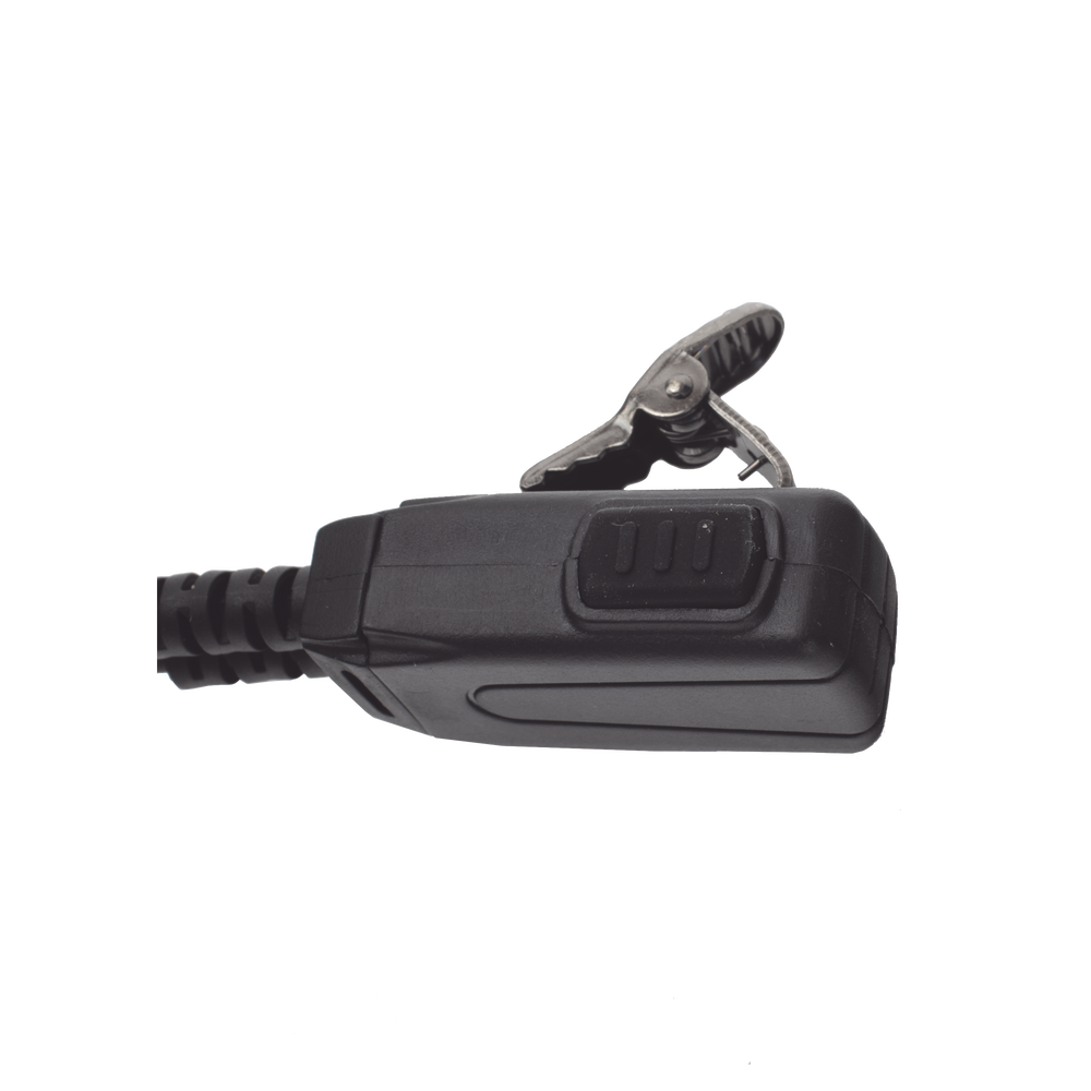 Micrófono - audífono de tubo acústico transparente de grado médico con conector de dos pines para KENWOOD Y TXPRO