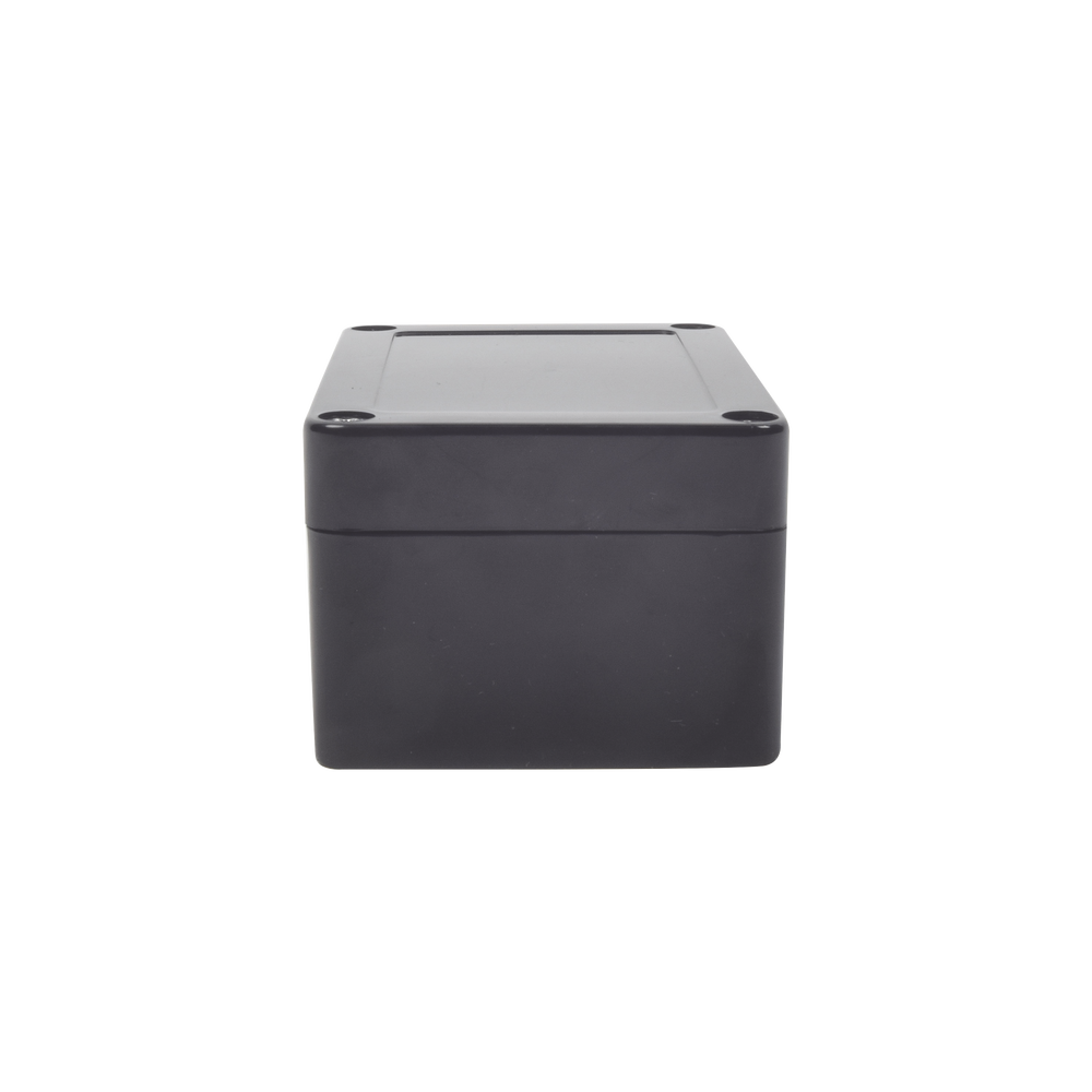 Gabinete Plástico Negro para Exterior (IP65) de 100 x 68 x 50 mm Cierre por Tornillos.