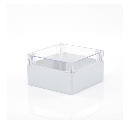 Gabinete Plástico para Exterior (IP65) de 160 x 160 x 90 mm Cierre por Tornillos Tapa Transparente.