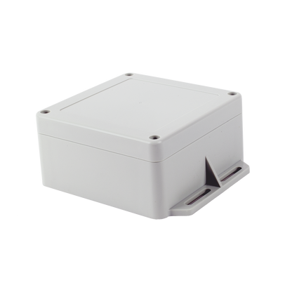 Gabinete Plástico Gris para Exterior (IP65) de 120 x 120 x 60 mm Cierre por Tornillos.