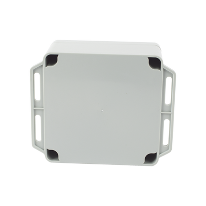 Gabinete Plástico Gris para Exterior (IP65) de 120 x 120 x 60 mm Cierre por Tornillos.