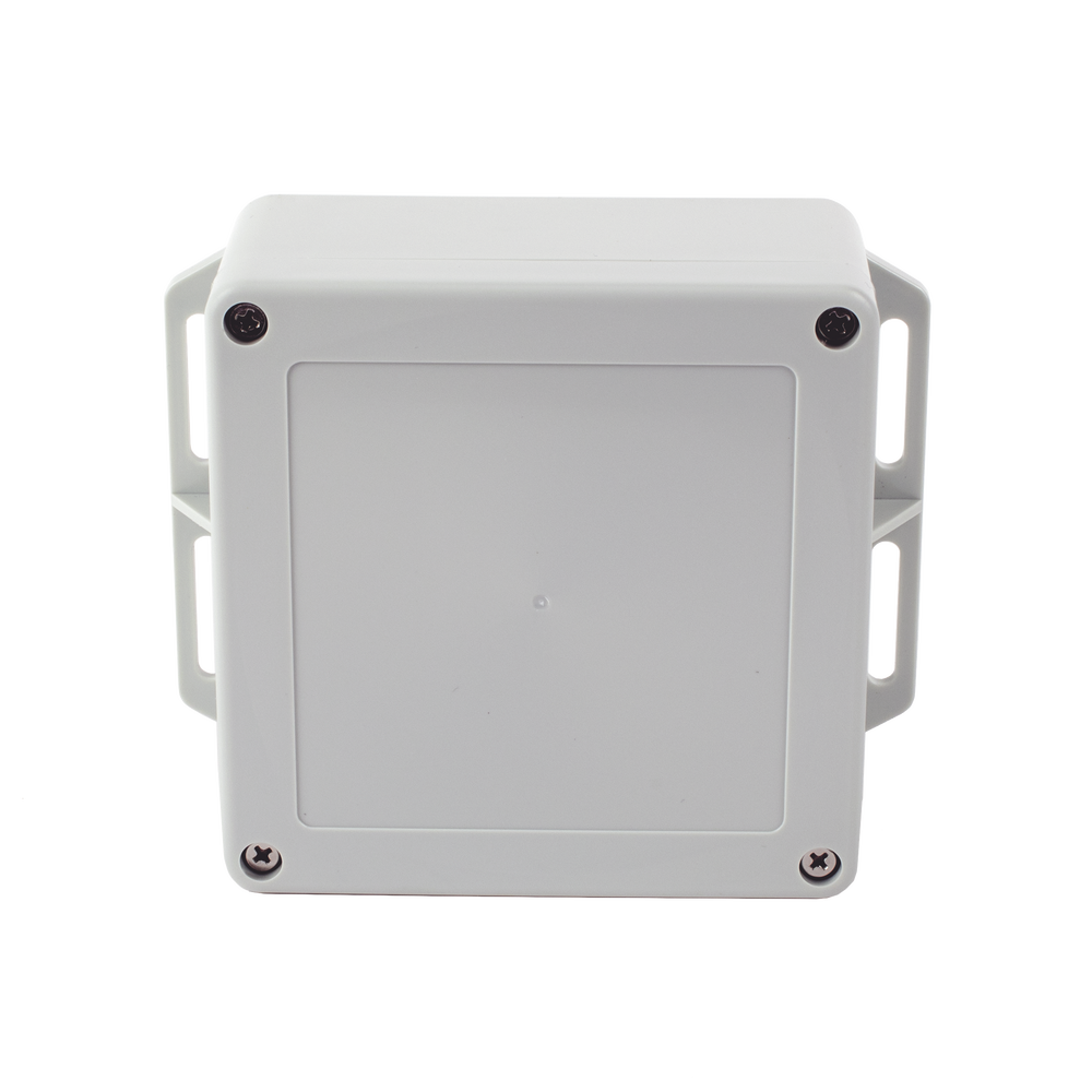 Gabinete Plástico Gris para Exterior (IP65) de 120 x 120 x 60 mm Cierre por Tornillos.