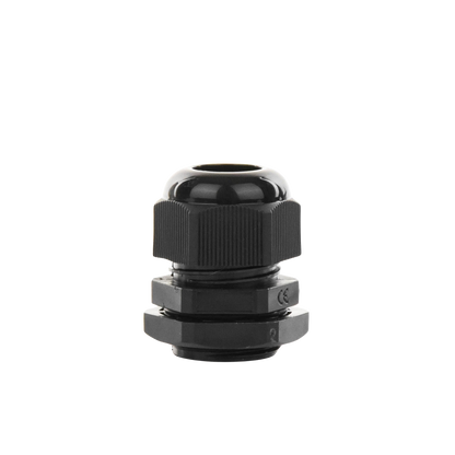 Conector Plástico Negro Tipo Glándula para Cable de 10 a 14 mm de Diámetro.