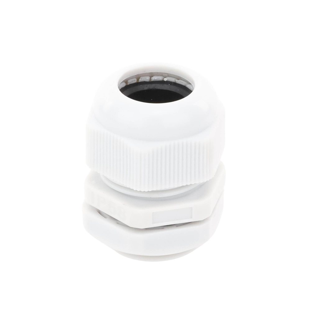 Conector Plástico Blanco Tipo Glándula para Rosca NPT 3/4"