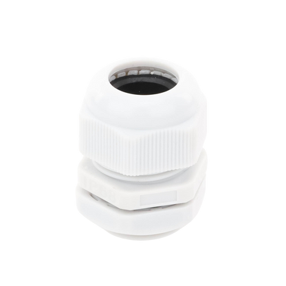 Conector Plástico Blanco Tipo Glándula para Rosca NPT 3/4"