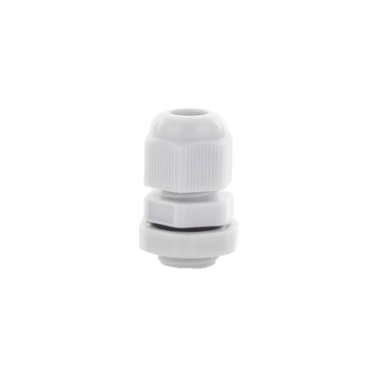 Conector Plástico Gris  Tipo Glándula para Cable de 3.5 a 6 mm de Diámetro.