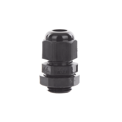 Conector Plástico Negro Tipo Glándula para Cable de 3.5 a 6 mm de Diámetro.