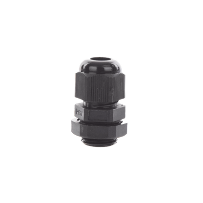Conector Plástico Negro Tipo Glándula para Cable de 3.5 a 6 mm de Diámetro.