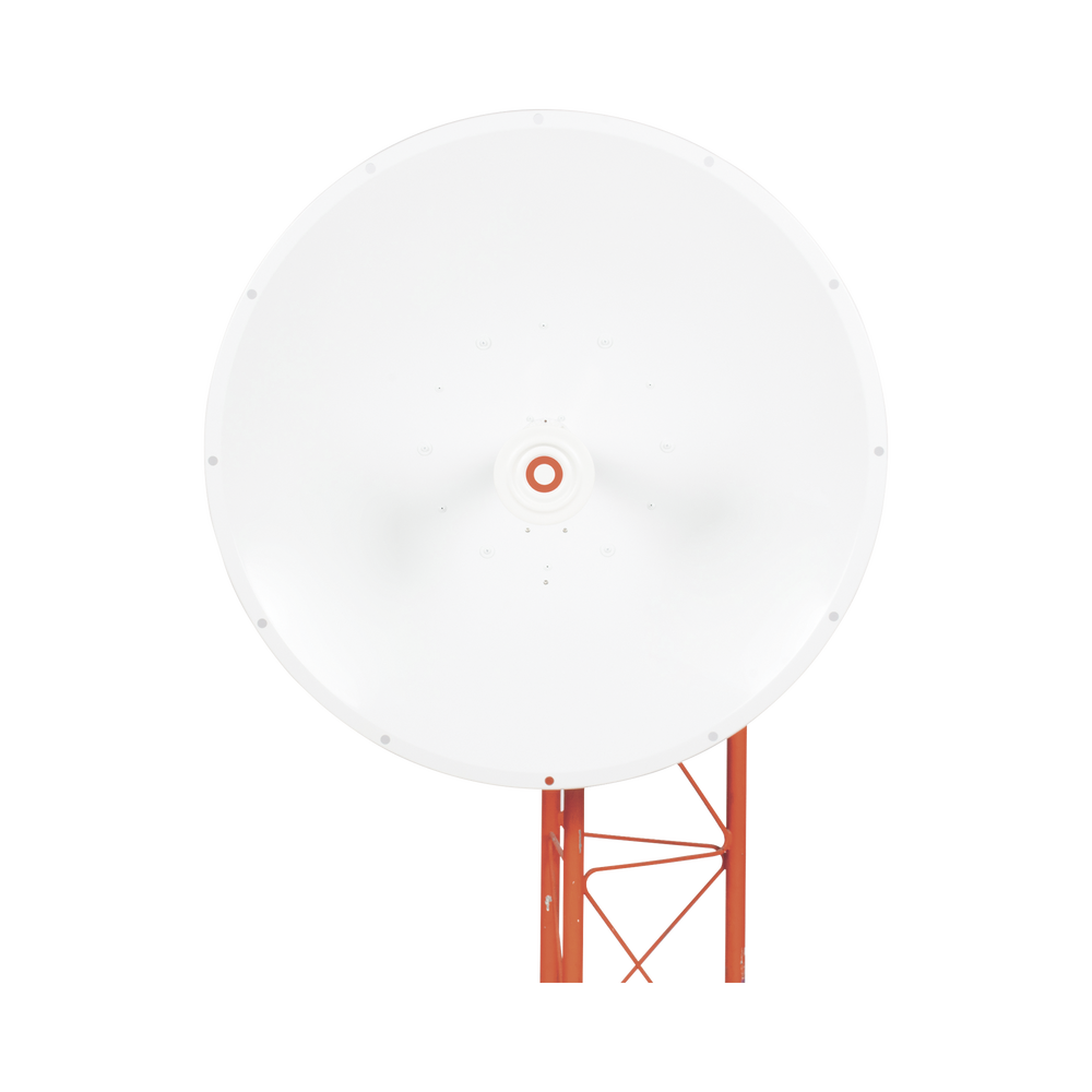 Antena direccional de 3ft, 4.9 a 6.5 GHz, Ganancia 34 dBi, Conectores N-hembra, Polarización doble, incluye montaje para torre o mástil
