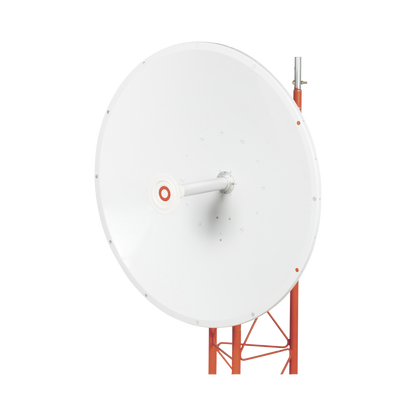 Antena direccional de 3ft, 4.9 a 6.5 GHz, Ganancia 34 dBi, Conectores N-hembra, Polarización doble, incluye montaje para torre o mástil