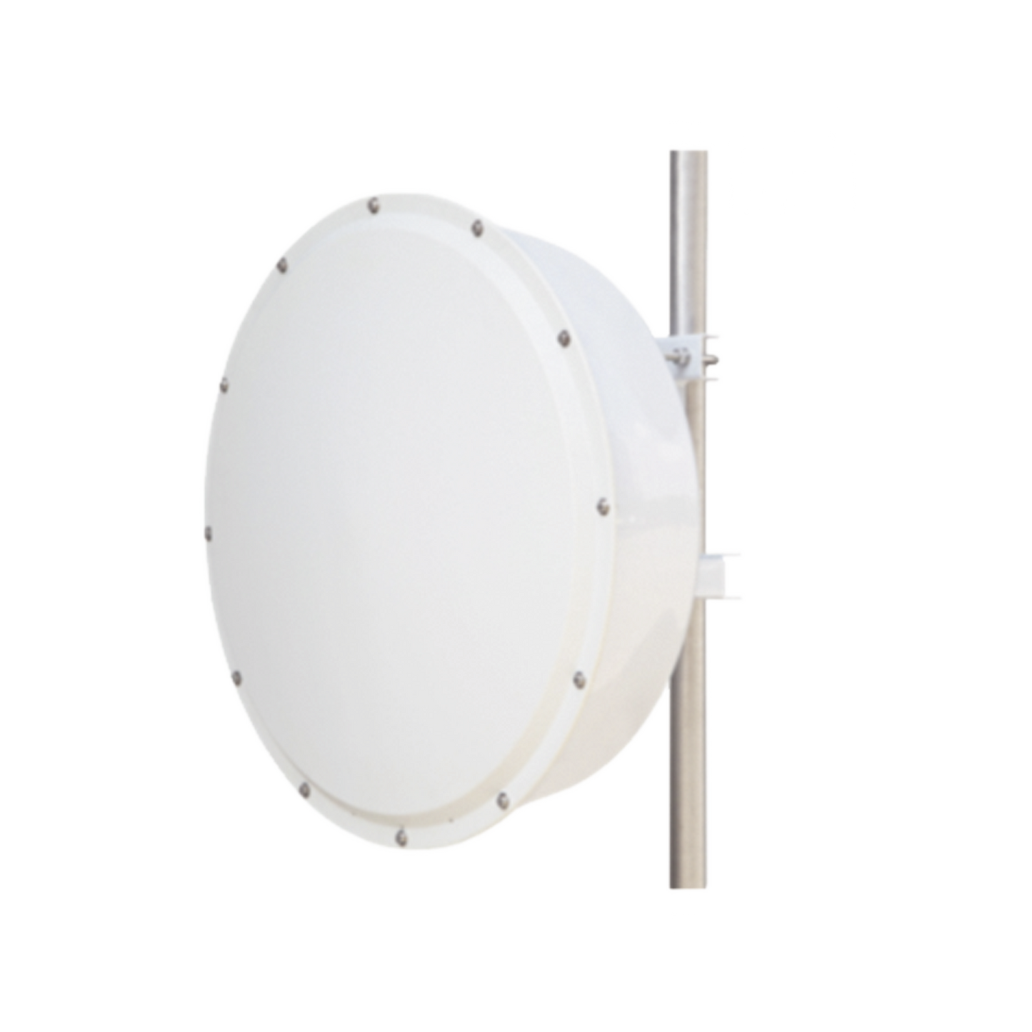 Antena direccional de alta resistencia, Ganancia 30 dBi, (4.9 -6.5 GHz), Plato hondo para mayor inmunidad al ruido, Conectores N-Hembra, Montaje y radomo incluido