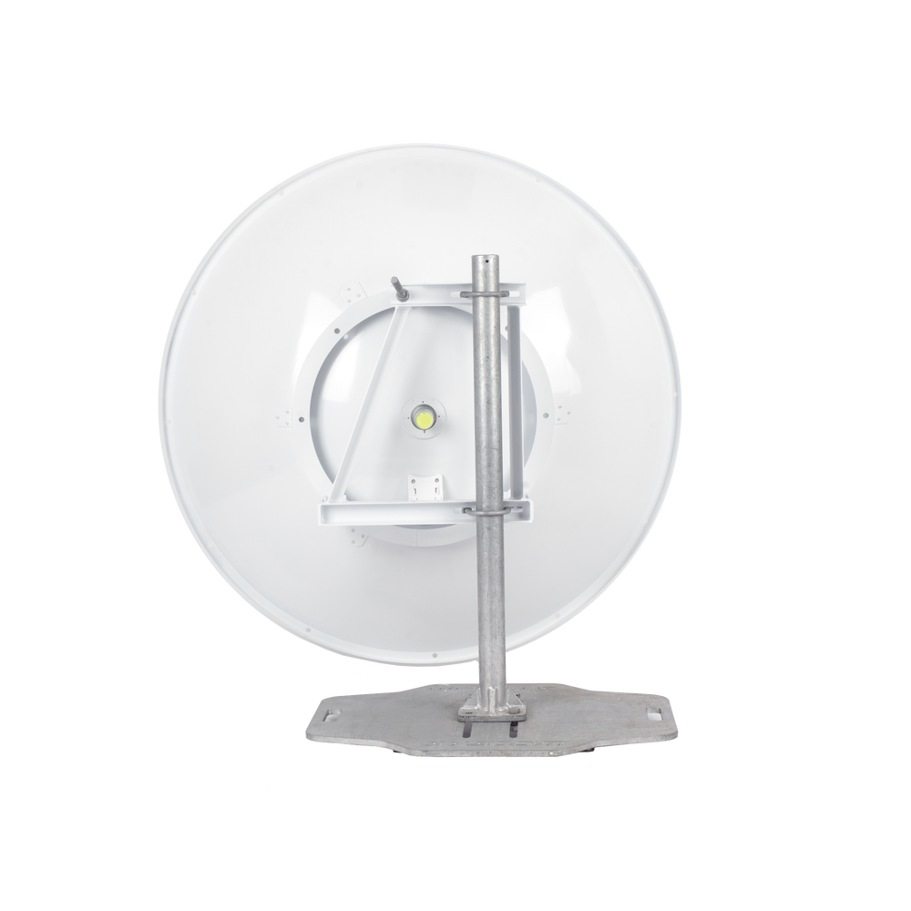 Antena direccional de 4 ft, 5.1 a 7.125 GHz, Ganancia 36 dBi, Conectores RP-SMA Hembra, Polarización doble, incluye montaje para torre o mástil
