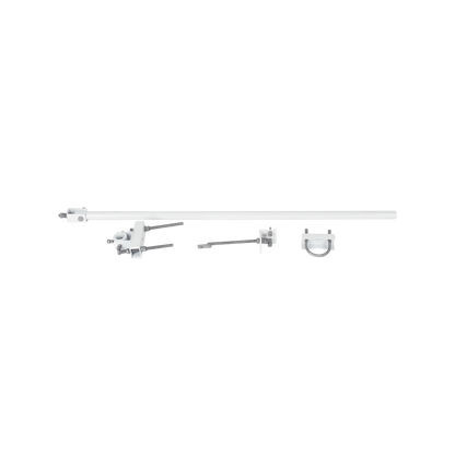 Antena direccional de 4 ft, 5.1 a 7.125 GHz, Ganancia 36 dBi, Conectores RP-SMA Hembra, Polarización doble, incluye montaje para torre o mástil