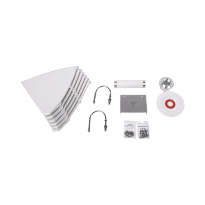 Antena direccional para C5x, B5X, Doble polaridad 45 ° y 90 °, 4.9 - 6.5 GHz, 2 ft, Ganancia de 30 dBi, Montaje incluido