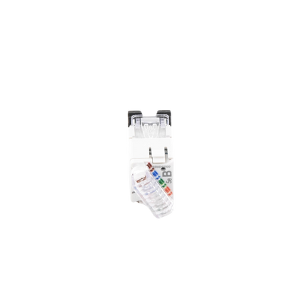 Jack Ultramax Cat5e, UTP, Montaje H�brido en Placa de Pared (Plano y Angulado), Color Negro, Punch Down