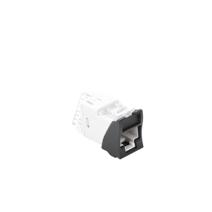 Jack Ultramax Cat5e, UTP, Montaje H�brido en Placa de Pared (Plano y Angulado), Color Negro, Punch Down