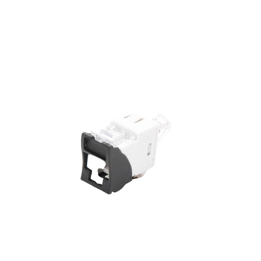 Jack Ultramax Cat5e, UTP, Montaje H�brido en Placa de Pared (Plano y Angulado), Color Negro, Punch Down