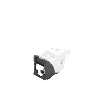 Jack Ultramax Cat5e, UTP, Montaje H�brido en Placa de Pared (Plano y Angulado), Color Negro, Punch Down