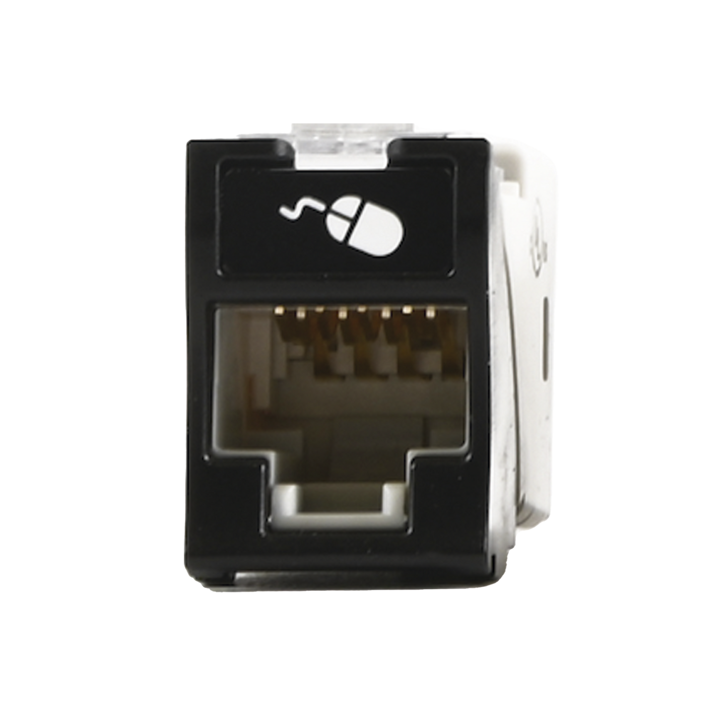 Jack Ultramax Cat5e, UTP, Montaje H�brido en Placa de Pared (Plano y Angulado), Color Negro, Punch Down