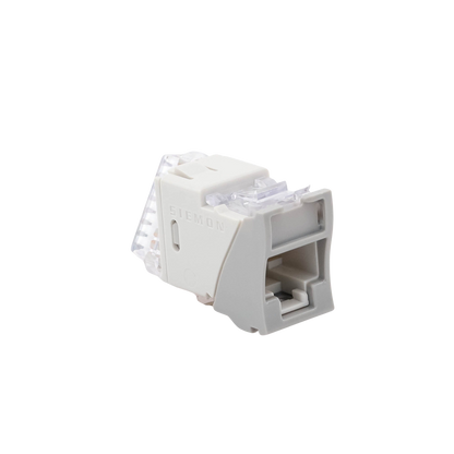 Jack Ultramax Cat5e, UTP, Montaje H�brido en Placa de Pared (Plano y Angulado), Color Gris, Punch Down