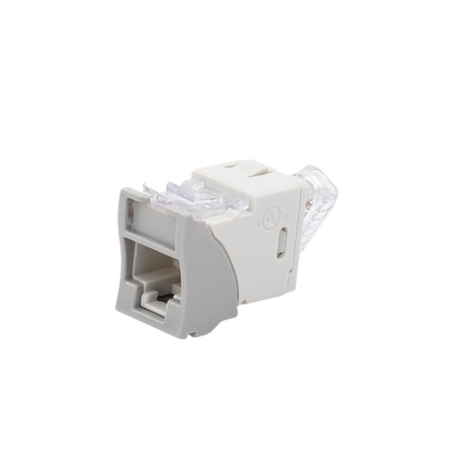 Jack Ultramax Cat5e, UTP, Montaje H�brido en Placa de Pared (Plano y Angulado), Color Gris, Punch Down