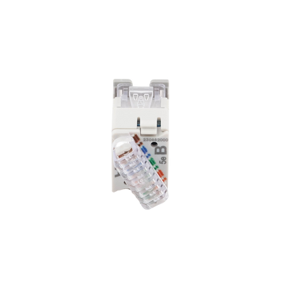 Jack Ultramax Cat5e, UTP, Montaje H�brido en Placa de Pared (Plano y Angulado), Color Gris, Punch Down