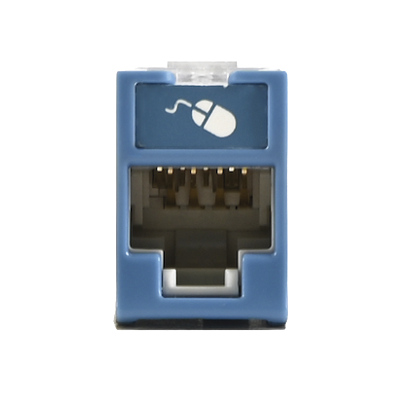 Jack Ultramax Cat5e, UTP, Montaje H�brido en Placa de Pared (Plano y Angulado), Color Azul, Punch Down