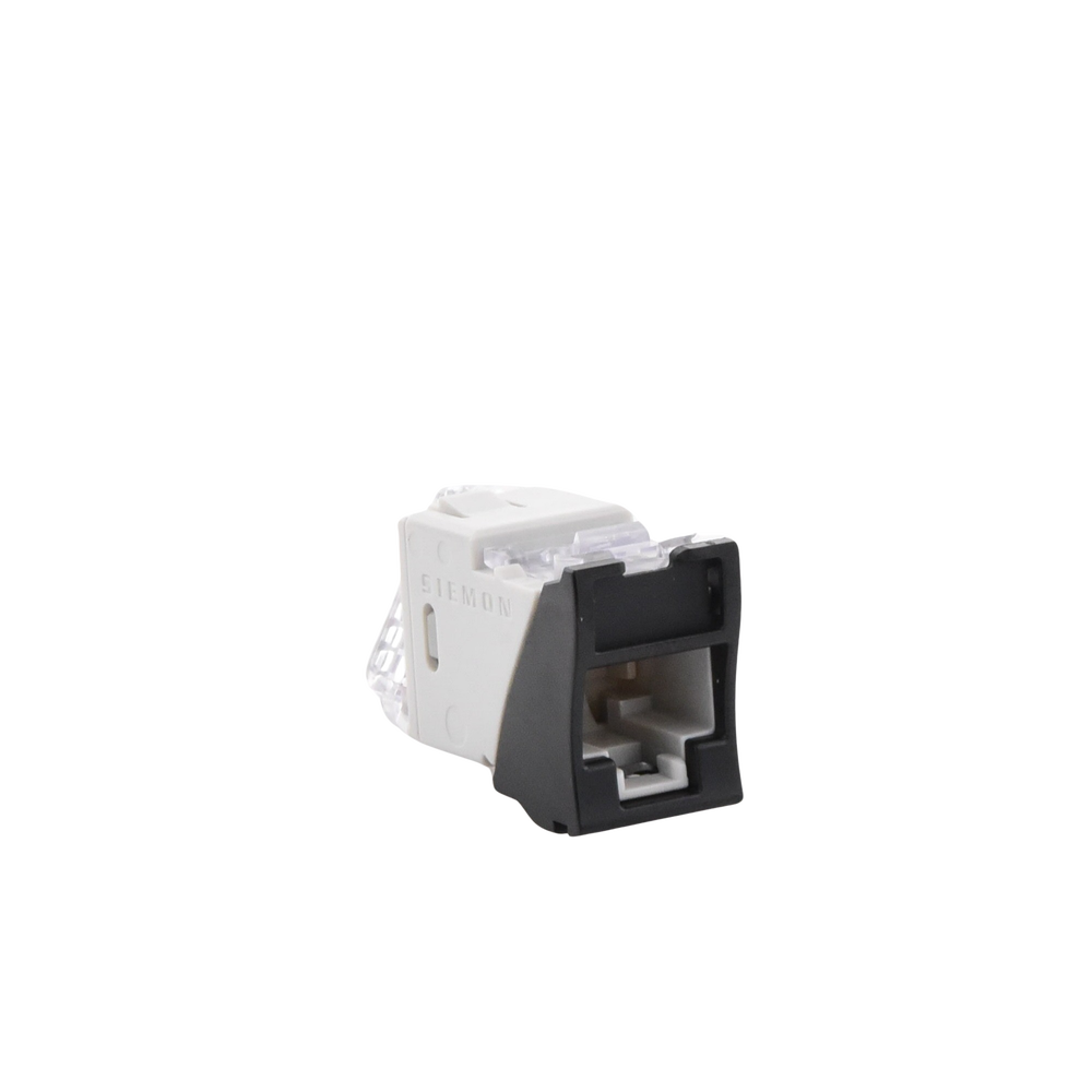 Jack Ultramax Cat6a, Utp, Montaje H�brido en Placa de Pared (Plano y Angulado), Color Negro, Punch Down