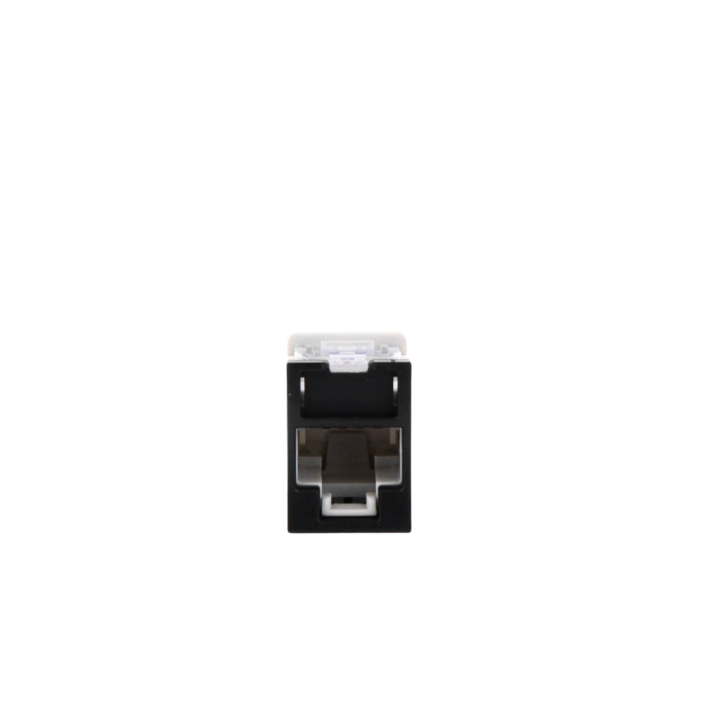 Jack Ultramax Cat6a, Utp, Montaje H�brido en Placa de Pared (Plano y Angulado), Color Negro, Punch Down