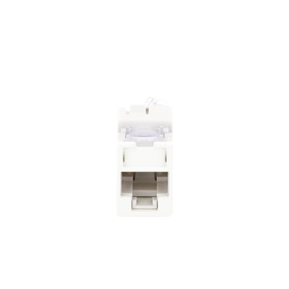 Jack Ultramax Cat6A, UTP, Montaje Híbrido en Placa de Pared (Plano y Angulado), Color Blanco, Punch Down