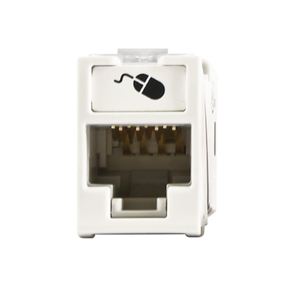 Jack Ultramax Cat6A, UTP, Montaje Híbrido en Placa de Pared (Plano y Angulado), Color Blanco, Punch Down