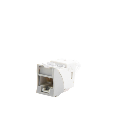 Jack Ultramax Cat6A, UTP, Montaje H�brido en Placa de Pared (Plano y Angulado), Color Gris, Punch Down