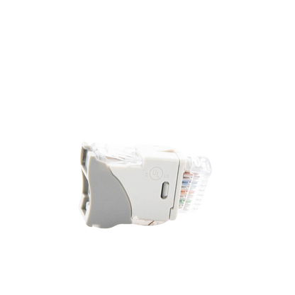 Jack Ultramax Cat6A, UTP, Montaje H�brido en Placa de Pared (Plano y Angulado), Color Gris, Punch Down