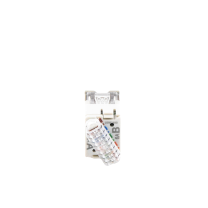 Jack Ultramax Cat6A, UTP, Montaje H�brido en Placa de Pared (Plano y Angulado), Color Gris, Punch Down