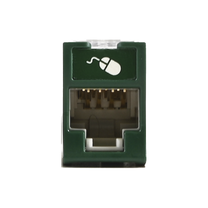 Jack Ultramax Cat6A, UTP, Montaje H�brido en Placa de Pared (Plano y Angulado), Color Verde, Punch Down