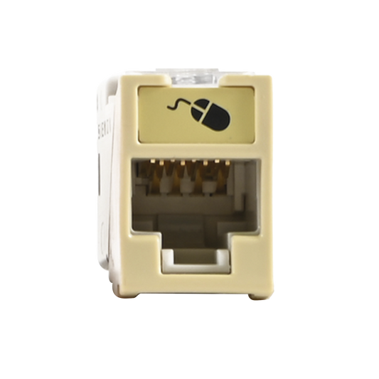 Jack Ultramax Cat6A, UTP, Montaje H�brido en Placa de Pared (Plano y Angulado), Color Marfil, Punch Down