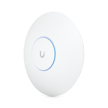 Punto de Acceso UniFi WiFi 6E Enterprise, alta densidad, hasta 600 usuarios, Mu-MIMO 4x4, bandas 2.4/5/6 Ghz, (1) puerto RJ45 2.5G (POE+ no incluido)