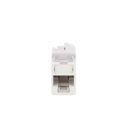 Jack Ultramax Cat6, UTP, Montaje Híbrido en Placa de Pared (Plano y Angulado), Color Blanco, Punch Down