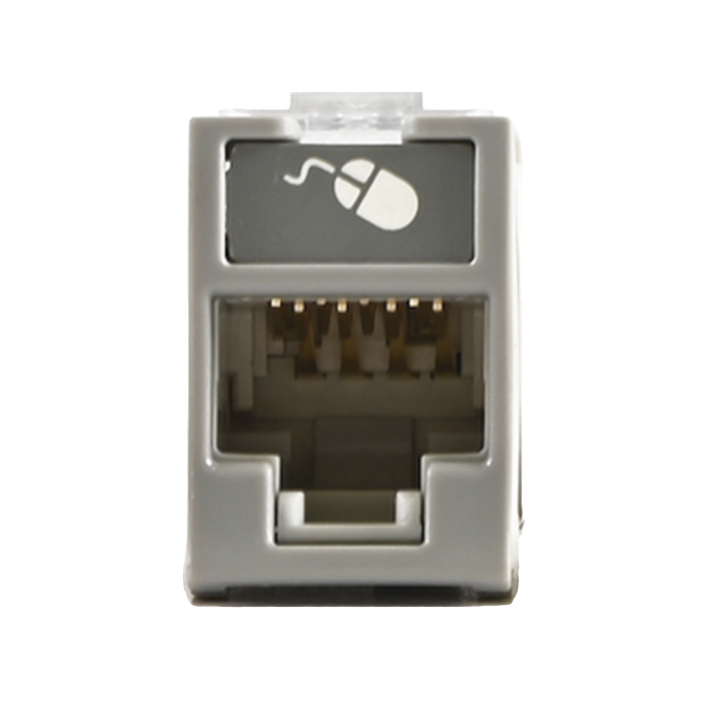 Jack Ultramax Cat6, UTP, Montaje Híbrido en Placa de Pared (Plano y Angulado), Color Gris, Punch Down