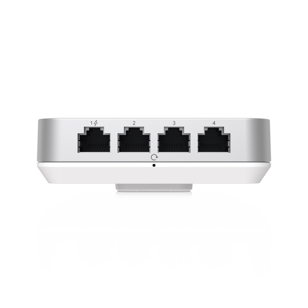 Access Point UniFi U6 In Wall/Montaje p/pared, WIFI 6 2.4 Y 5 Ghz, hasta 5.3 Gbps, 1 pto PoE In, 4 ptos secundarios (1 PoE Out)