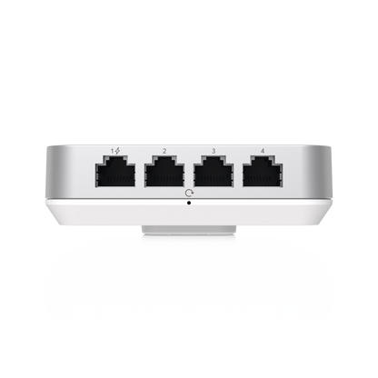 Access Point UniFi U6 In Wall/Montaje p/pared, WIFI 6 2.4 Y 5 Ghz, hasta 5.3 Gbps, 1 pto PoE In, 4 ptos secundarios (1 PoE Out)