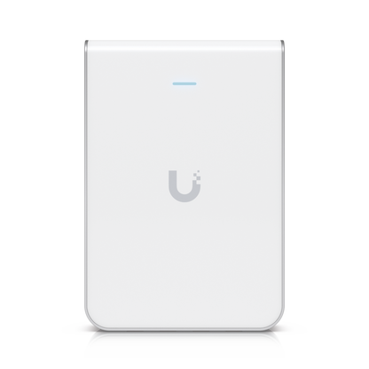 Access Point UniFi U6 In Wall/Montaje p/pared, WIFI 6 2.4 Y 5 Ghz, hasta 5.3 Gbps, 1 pto PoE In, 4 ptos secundarios (1 PoE Out)