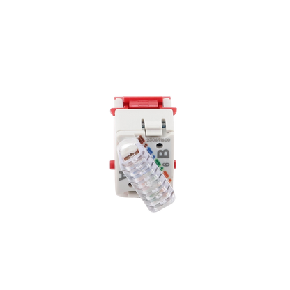 Jack Ultramax Cat6, UTP, Tipo Keystone, Color Rojo, Punch Down