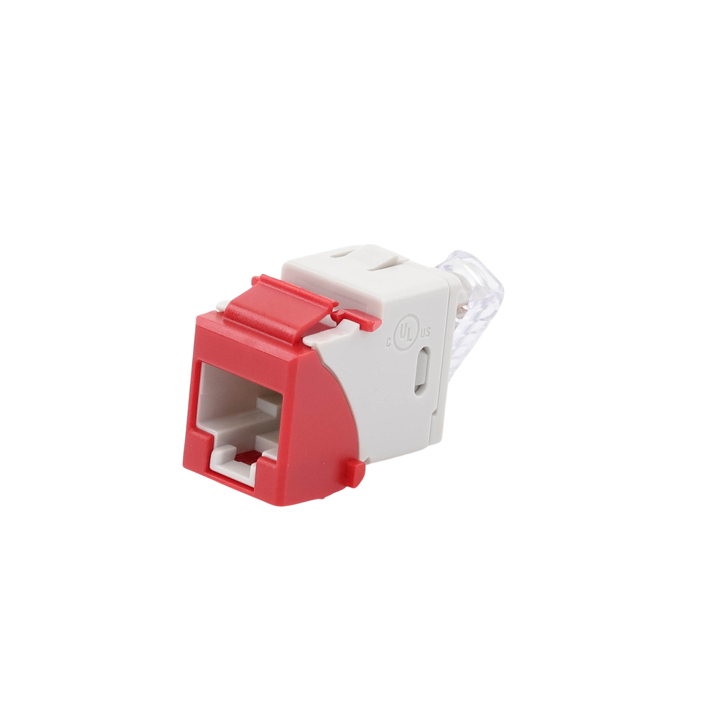 Jack Ultramax Cat6, UTP, Tipo Keystone, Color Rojo, Punch Down